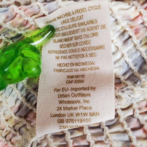 Free People Intimately Beige Purple Pink Floral Smocked Straps Mini Dress Sz XS - Picture 6 of 6